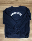 Aerion Navy “Equestrian” Crewneck - M - Horse & Hound Tack Shop