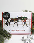 Eat + Be Merry Western Cowgirl Christmas Card: Single Card - Horse & Hound Tack Shop