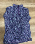 Kerrits Purple Paisley Long Sleeve Quarter Zip - XL