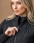 AA Neve Monogram Quilted Vest Black