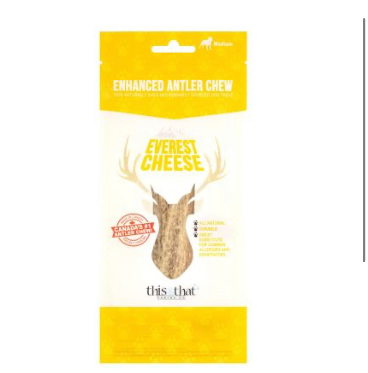 This & That® Enhanced Antler Chew Everest Cheese Medium