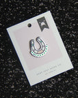 Thundering Hooves Equestrian Pony Pin - Lucky Horseshoe - Horse & Hound Tack Shop