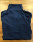 Fine Used TKEQ mock neck technical shirt (Navy/Small)