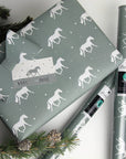 Hunt Seat Co. Winter Horse Gift Wrap - Horse & Hound Tack Shop