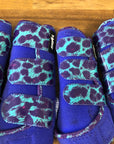 Set of 4 Professional’s Choice VenTech Purple/Teal Leopard Print Boots - S