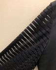 Horze Black Long Sleeve Show Shirt w/ Mesh Sleeves - 12