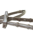 Antarès Signature Fancy Stitched Raised Rubber Reins with Leather Grip Stops