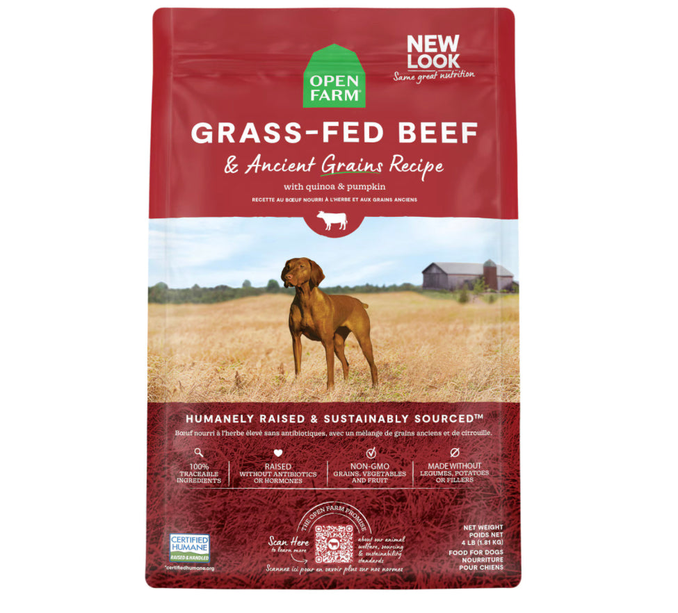 Grass-Fed Beef Grain-Free Dry Dog Food 22lb