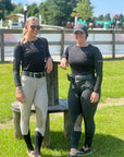 Cowgirl Up with Green Perforated Long Sleeve