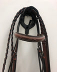 Oakbark Leather Bridle with Laced Reins - Full