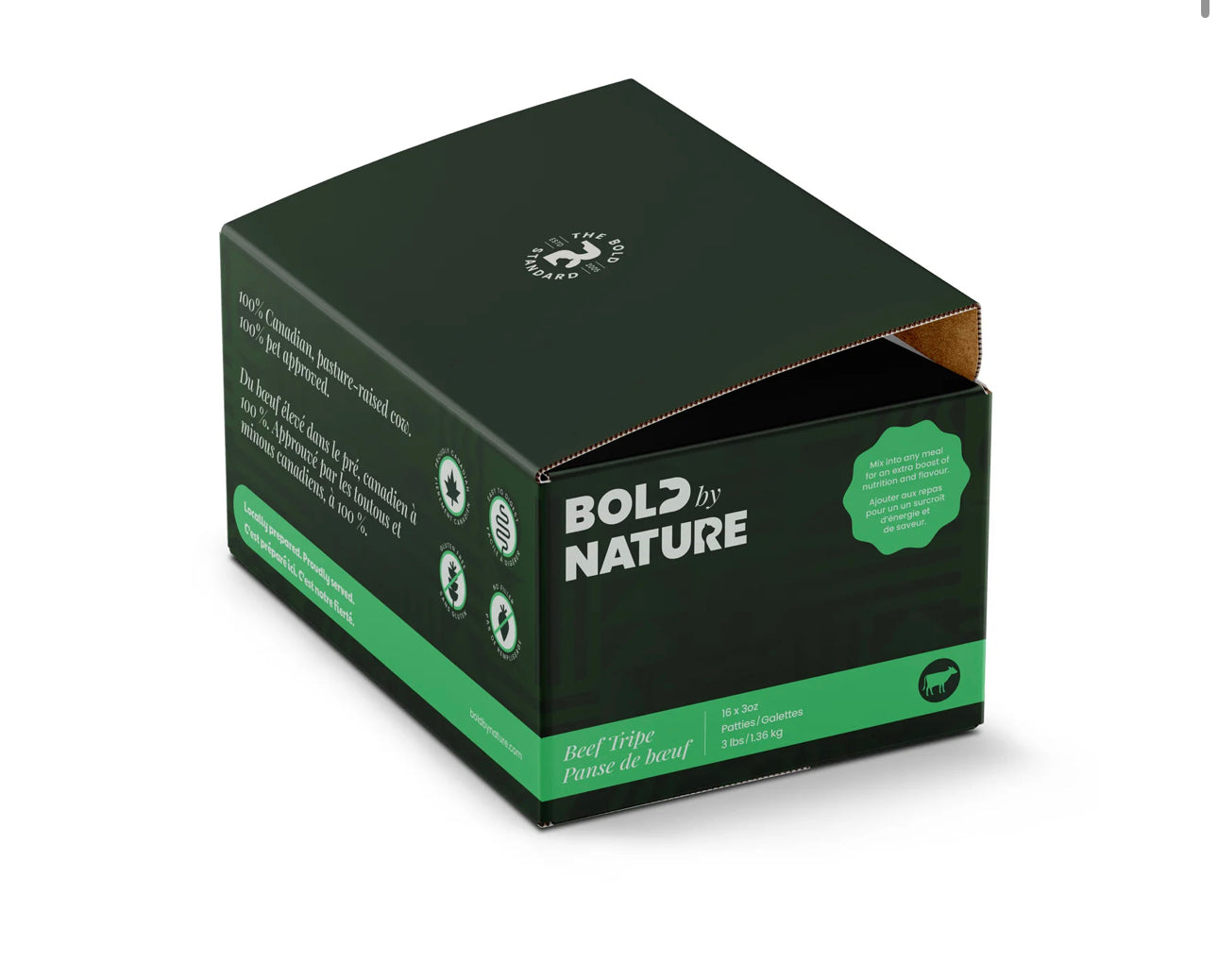 Bold By Nature Raw Beef Tripe for Dogs