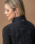 AA Neve Monogram Quilted Vest Black
