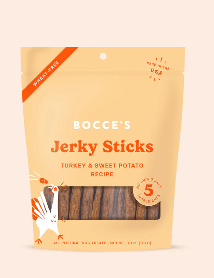 Bocces Grazers Turkey & Sweet Potato Jerky Sticks