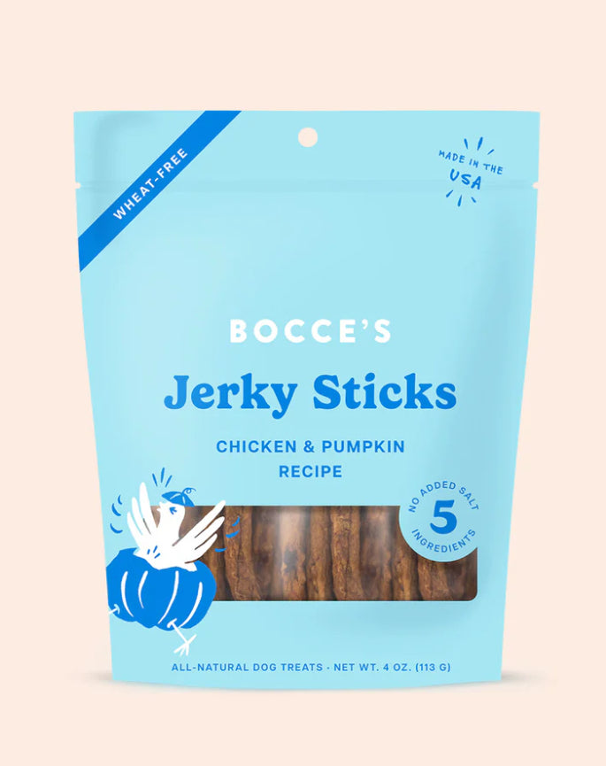 Bocce’s Grazers Chicken & Pumpkin Jerky Sticks