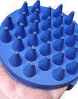 Round Rubber Curry Comb with Handle