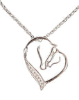 AWST Rhodium Mare & Foal Necklace - Horse & Hound Tack Shop