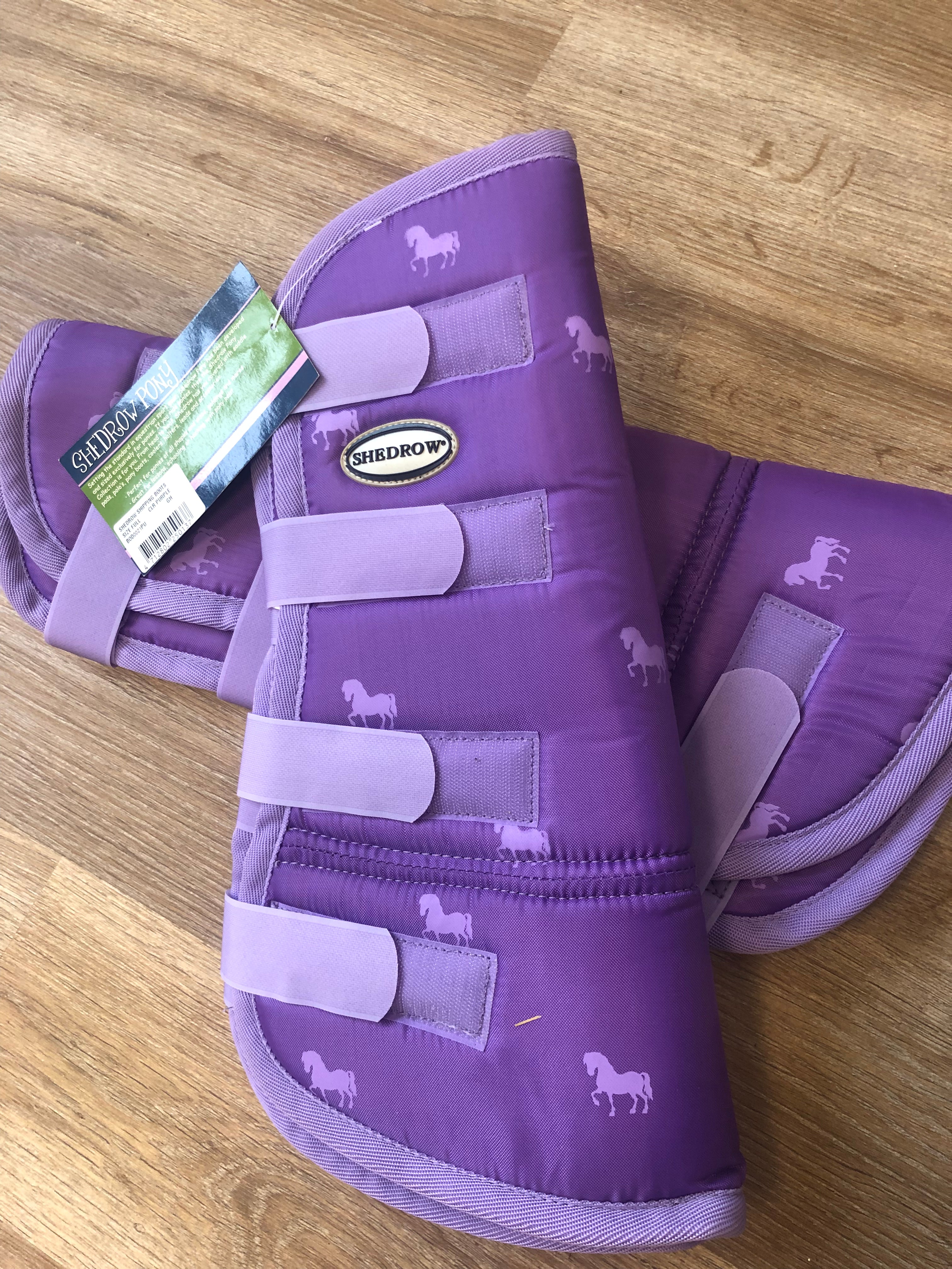 Fine Used *New Shedrow Purple Pony Shipping Boots