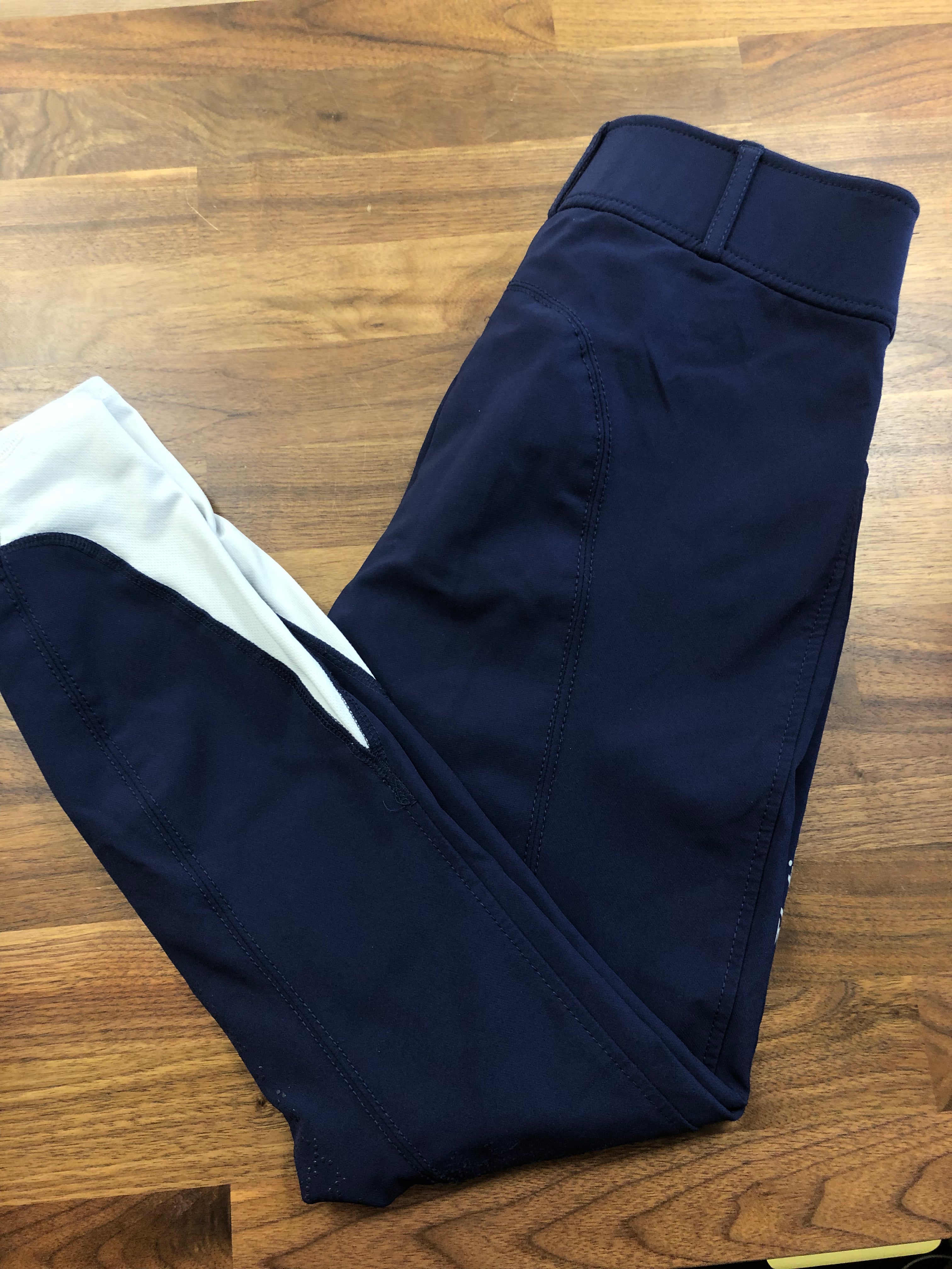 Fine Used Navy Elation Silicone Knee Patch Breeches - 26R