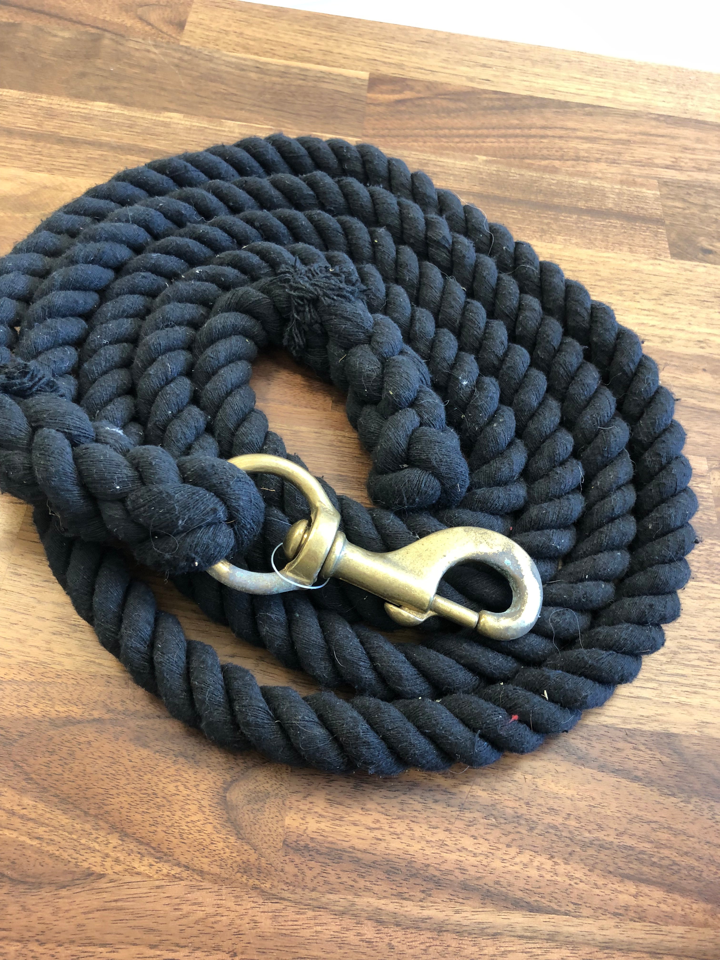 Black Cotton Lead Rope