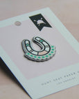 Thundering Hooves Equestrian Pony Pin - Lucky Horseshoe - Horse & Hound Tack Shop