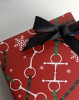 Hunt Seat Co. Bits + Reins Holiday - Equestrian Horse Gift Wrapping Paper
