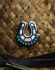 Thundering Hooves Equestrian Pony Pin - Lucky Horseshoe - Horse & Hound Tack Shop