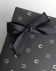Hunt Seat Co. Lucky Slate Equestrian Horseshoe Gift Wrap Paper