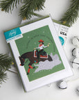 Sliding In Holiday Card - Reining Horse Cowgirl Christmas: Single Card - Horse & Hound Tack Shop