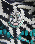 Thundering Hooves Equestrian Pony Pin - Lucky Horseshoe - Horse & Hound Tack Shop