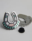 Thundering Hooves Equestrian Pony Pin - Lucky Horseshoe - Horse & Hound Tack Shop