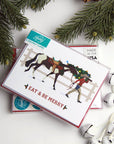 Eat + Be Merry Western Cowgirl Christmas Card: Single Card - Horse & Hound Tack Shop