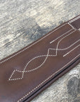 Shires Atherstone Leather Overlay Girth *Manufacture Dye Stain - Horse & Hound Tack Shop