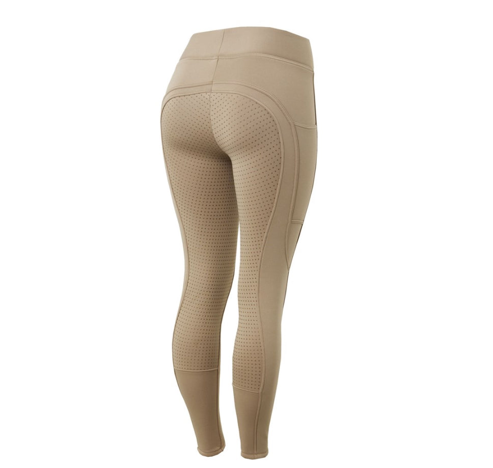 Horze Womens Winter Active Silicone Full Seat Tights *New with Pocket - Horse & Hound Tack Shop