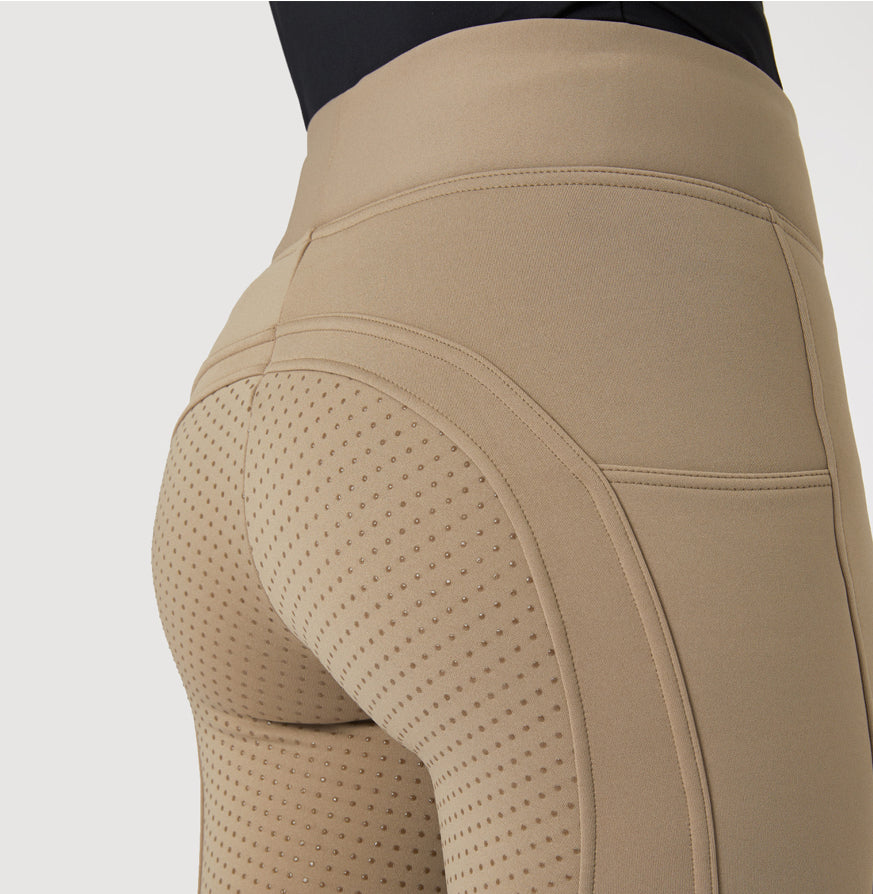 Horze Womens Winter Active Silicone Full Seat Tights *New with Pocket - Horse & Hound Tack Shop