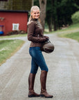 Horze Kaia Womens High Waist Denim Silicone Full Seat Breeches - Horse & Hound Tack Shop
