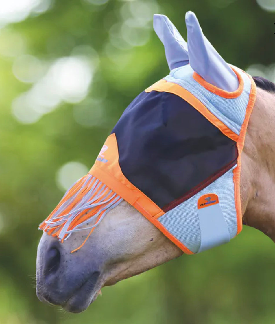 Shires Air Motion Fly Mask w/Ears and Nose Fringe
