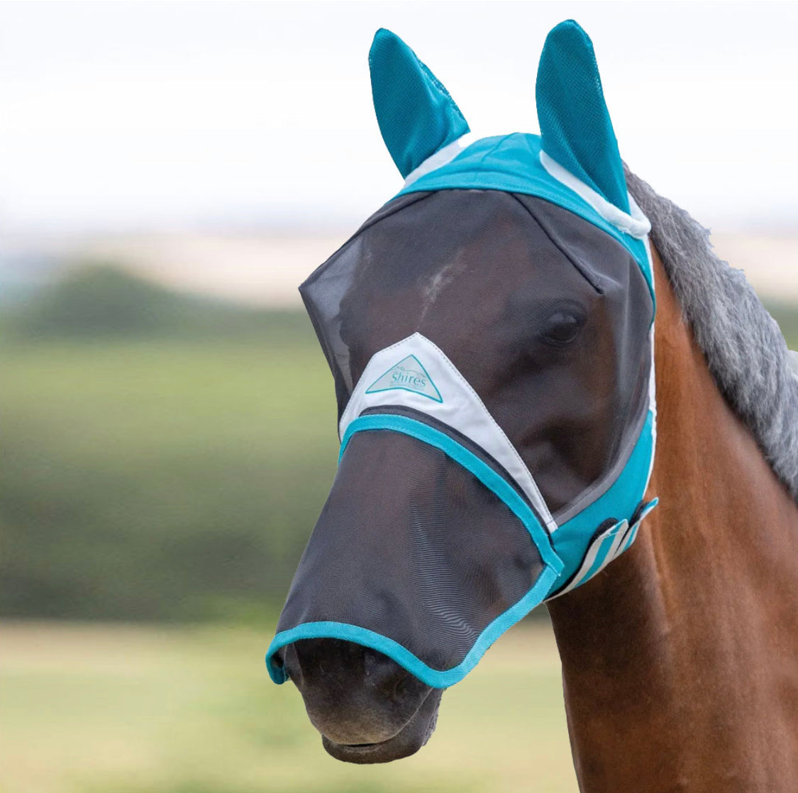 Shires Full Face Fly Mask w Ears & Nose