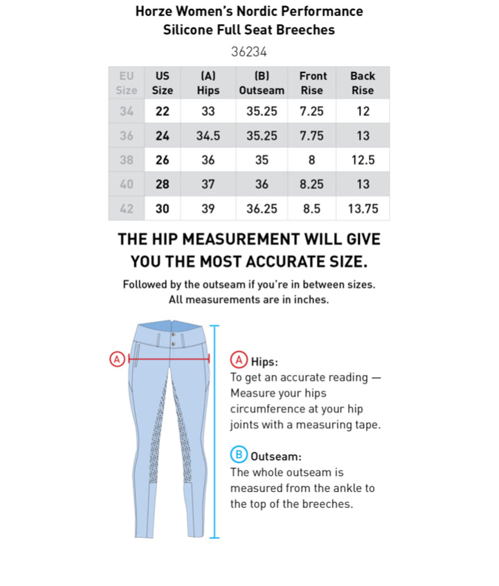 Horze Nordic Performance Women's Silicone Breeches - Horse & Hound Tack Shop