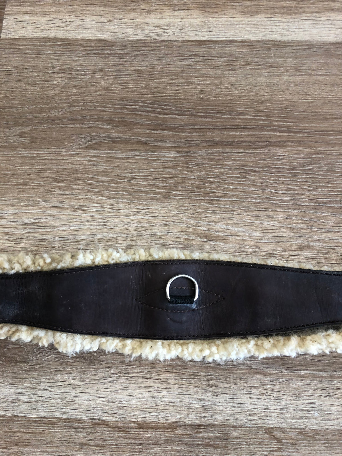 Leather Girth w/ Removable Fleece - 54” - Horse &amp; Hound Tack Shop 