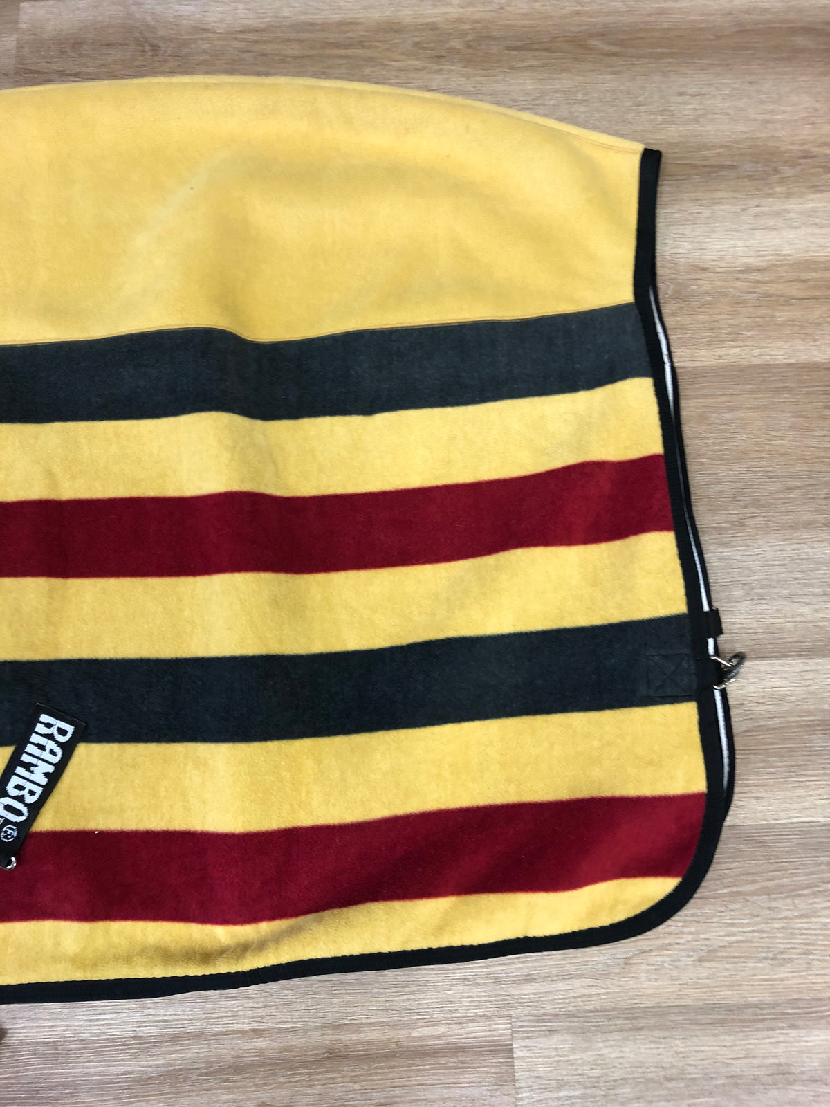 Rambo Deluxe Fleece Gold/Red/Black - 66” - Horse &amp; Hound Tack Shop 