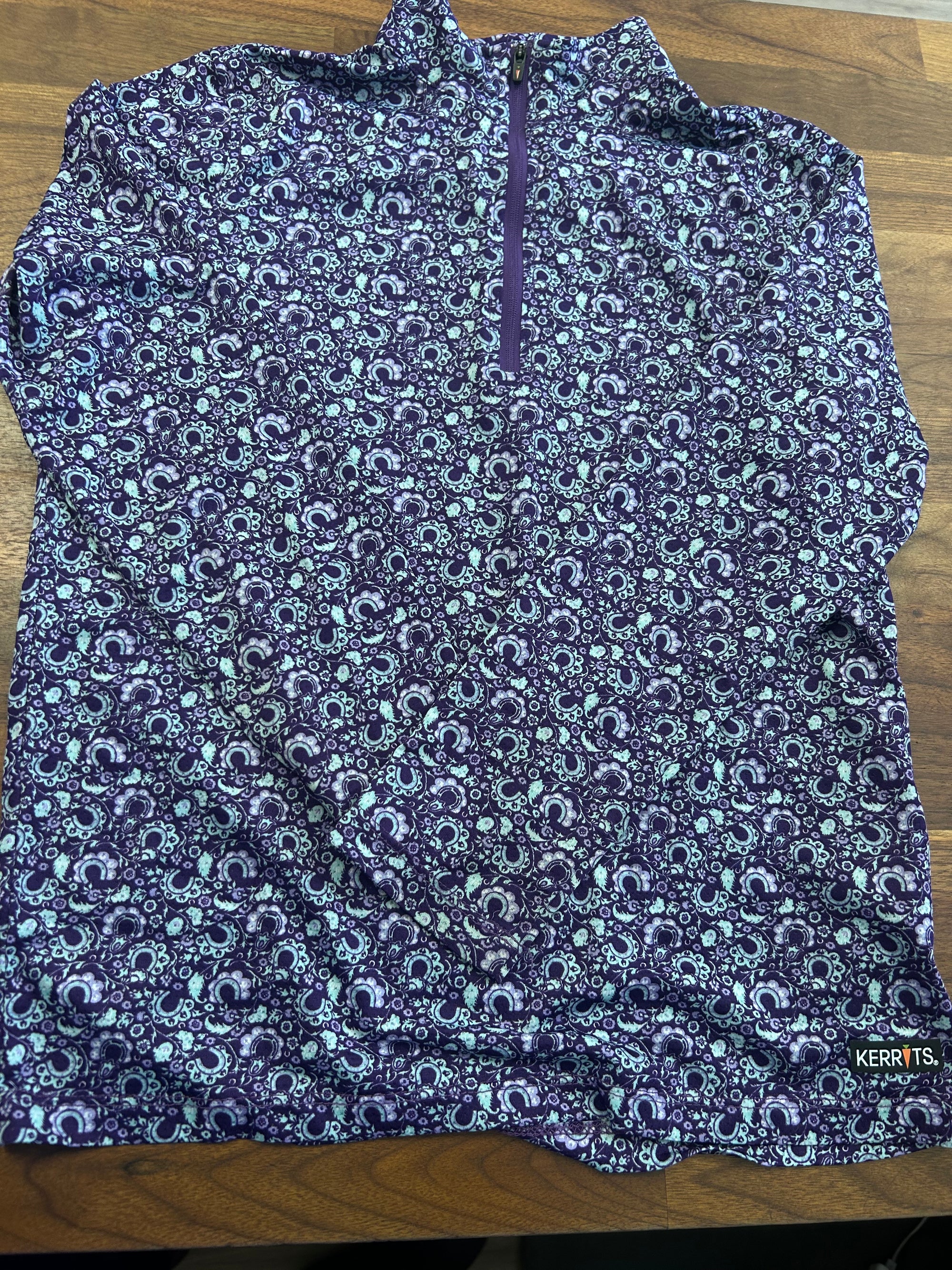 Kerrits Kids Purple Horseshoe Print Long Sleeve - XL