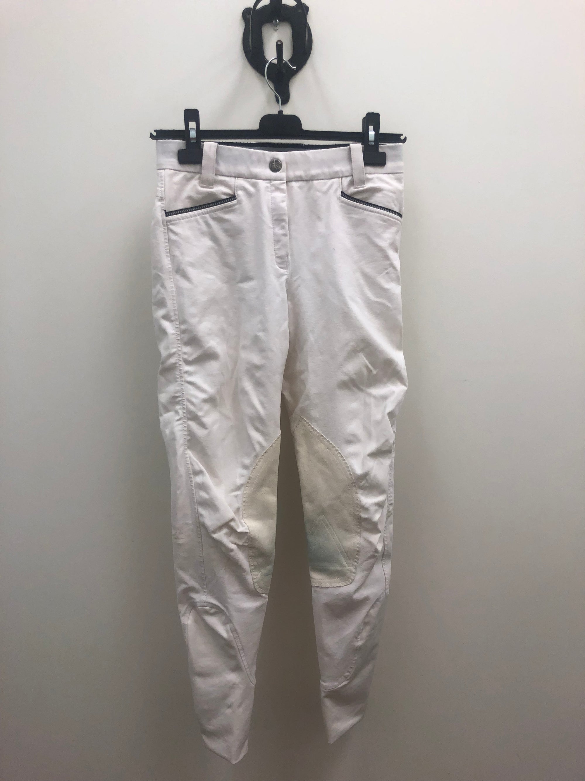 Fine Used Horseware White Suede KP Breech - 24