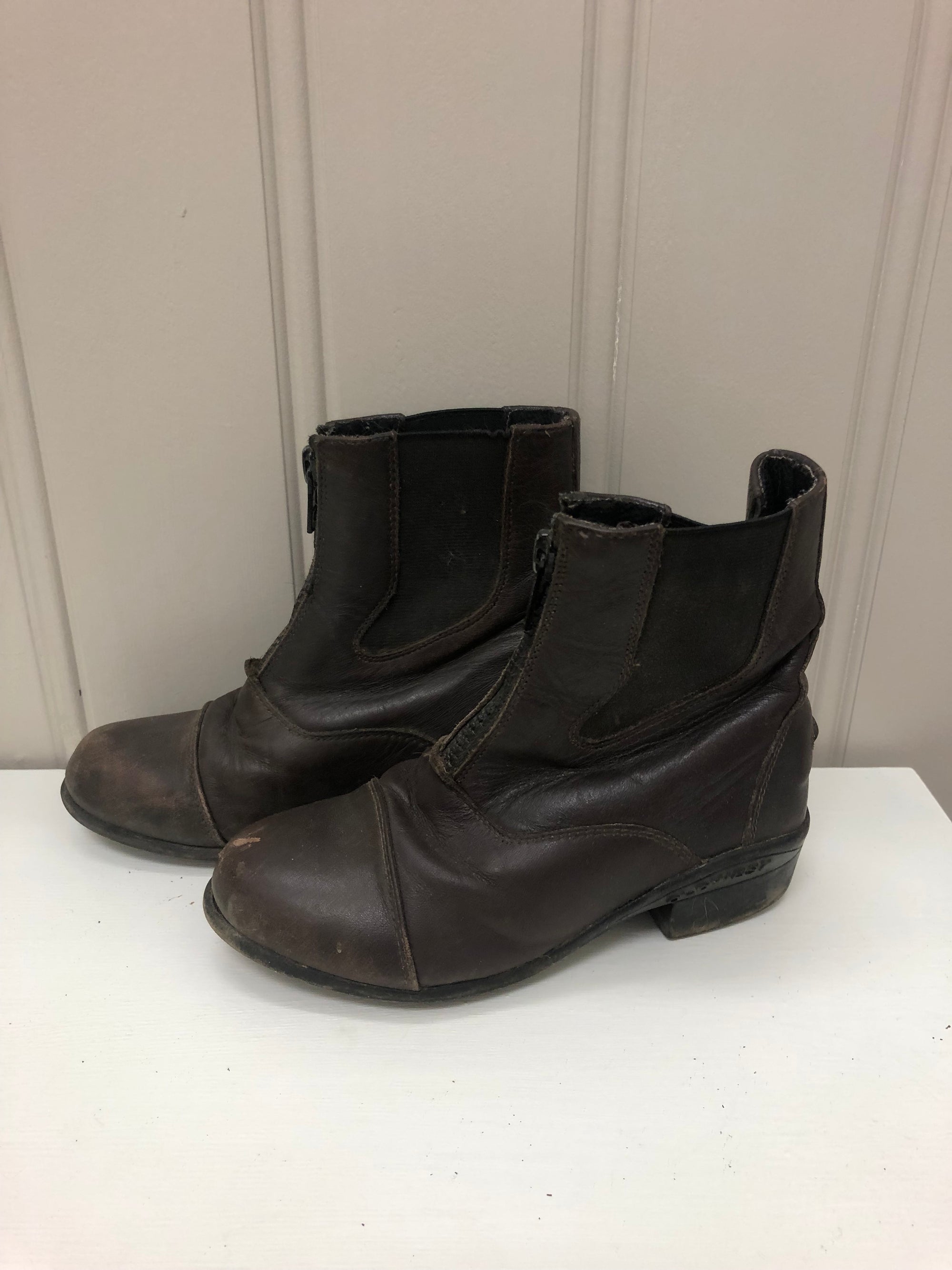Kids Old West Zip Up Paddock Boot - 11