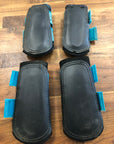 Set of 4 Woof Wear Black/Blue Brush Boots - Pony