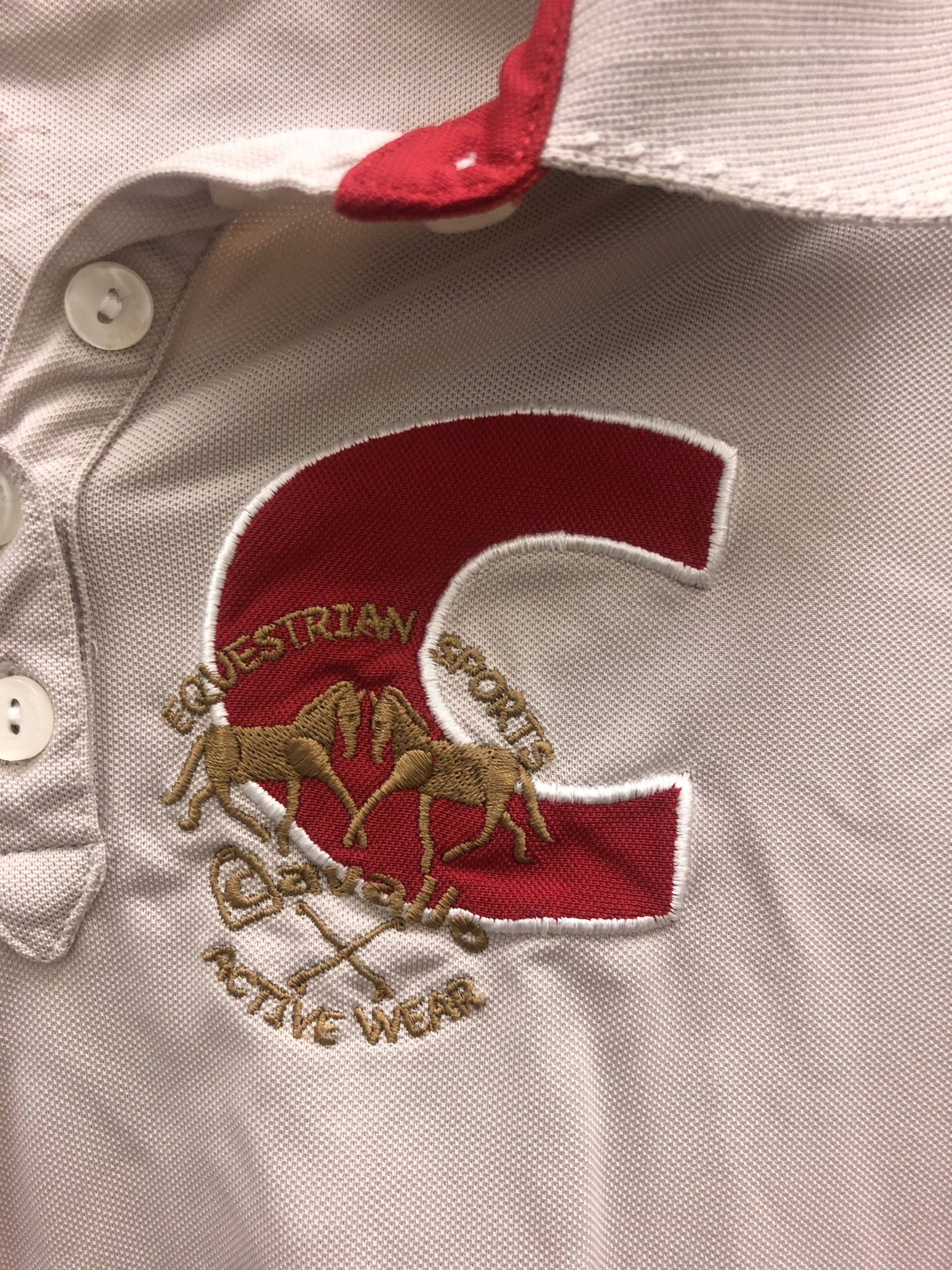 Cavallo Long Sleeve Polo Beige &amp; Red - 10