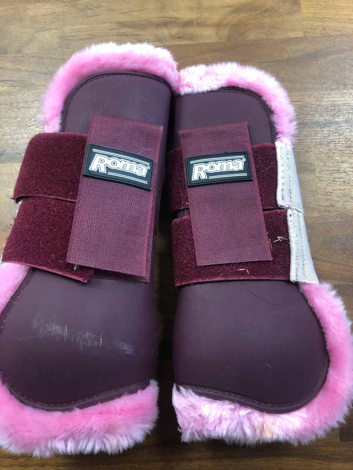 Roma Pink Tendon Boots - Lrg