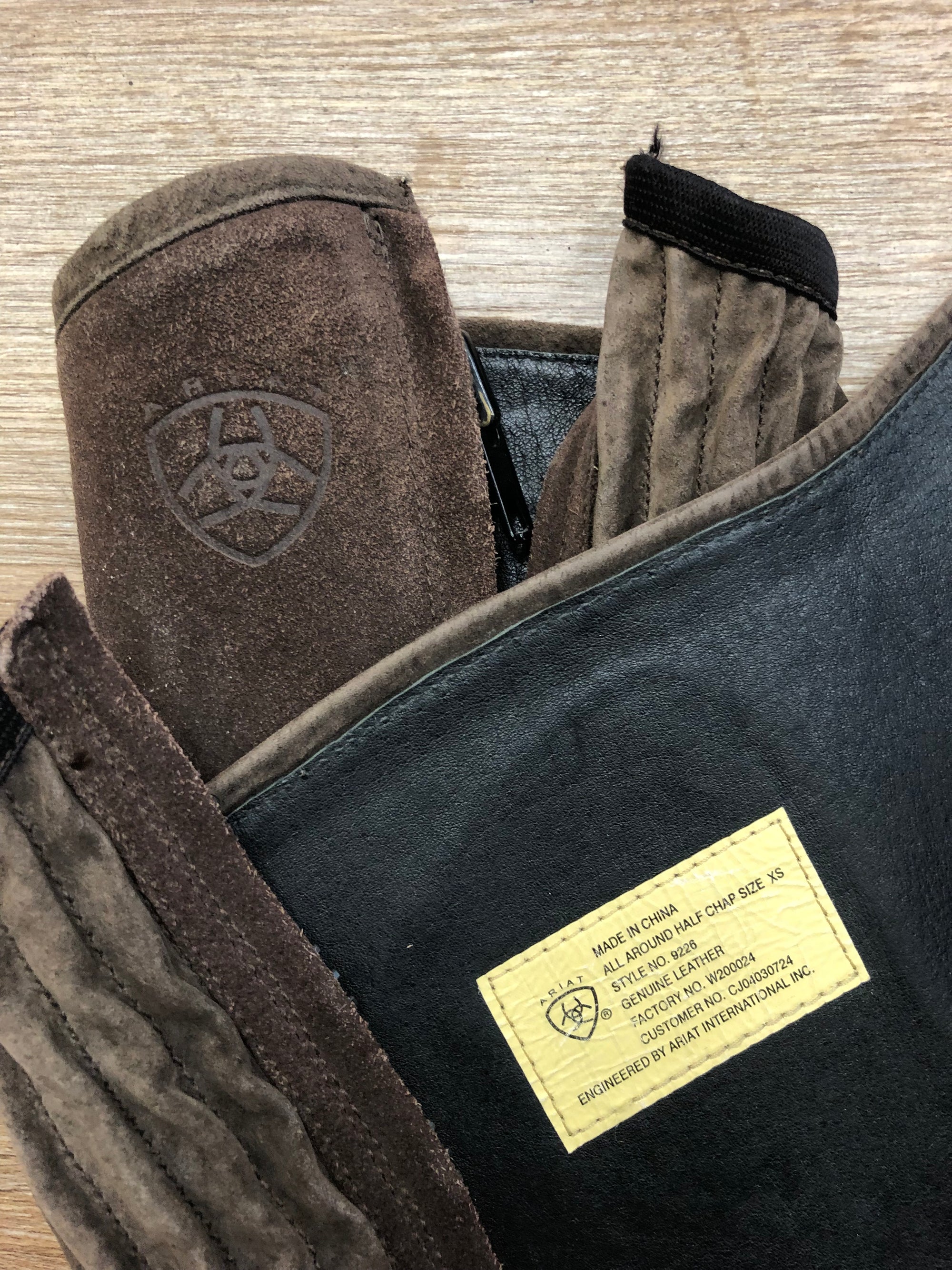 Ariat Brown All Around Leather Half Chaps - XS