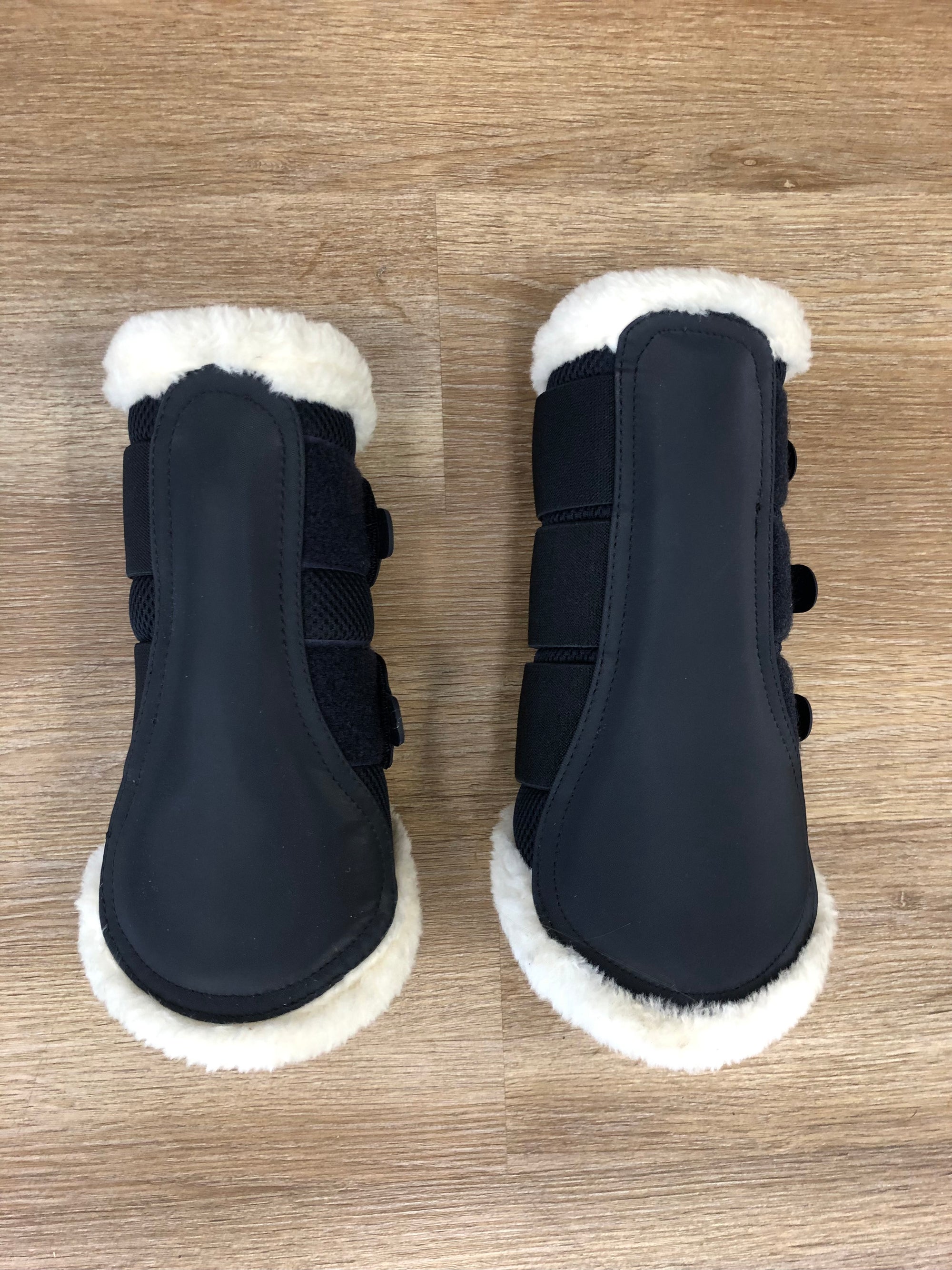 Eskadron Mesh Faux Fur Tendon Boots Navy