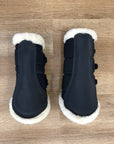 Eskadron Mesh Faux Fur Tendon Boots Navy