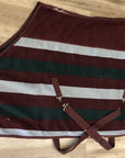 Shedrow Fleece Cooler - XL Burgundy/Green/Gray - Horse & Hound Tack Shop 